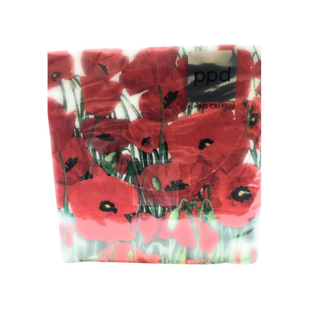 PPD Disposable Napkin, 1 EA, Red Poppies