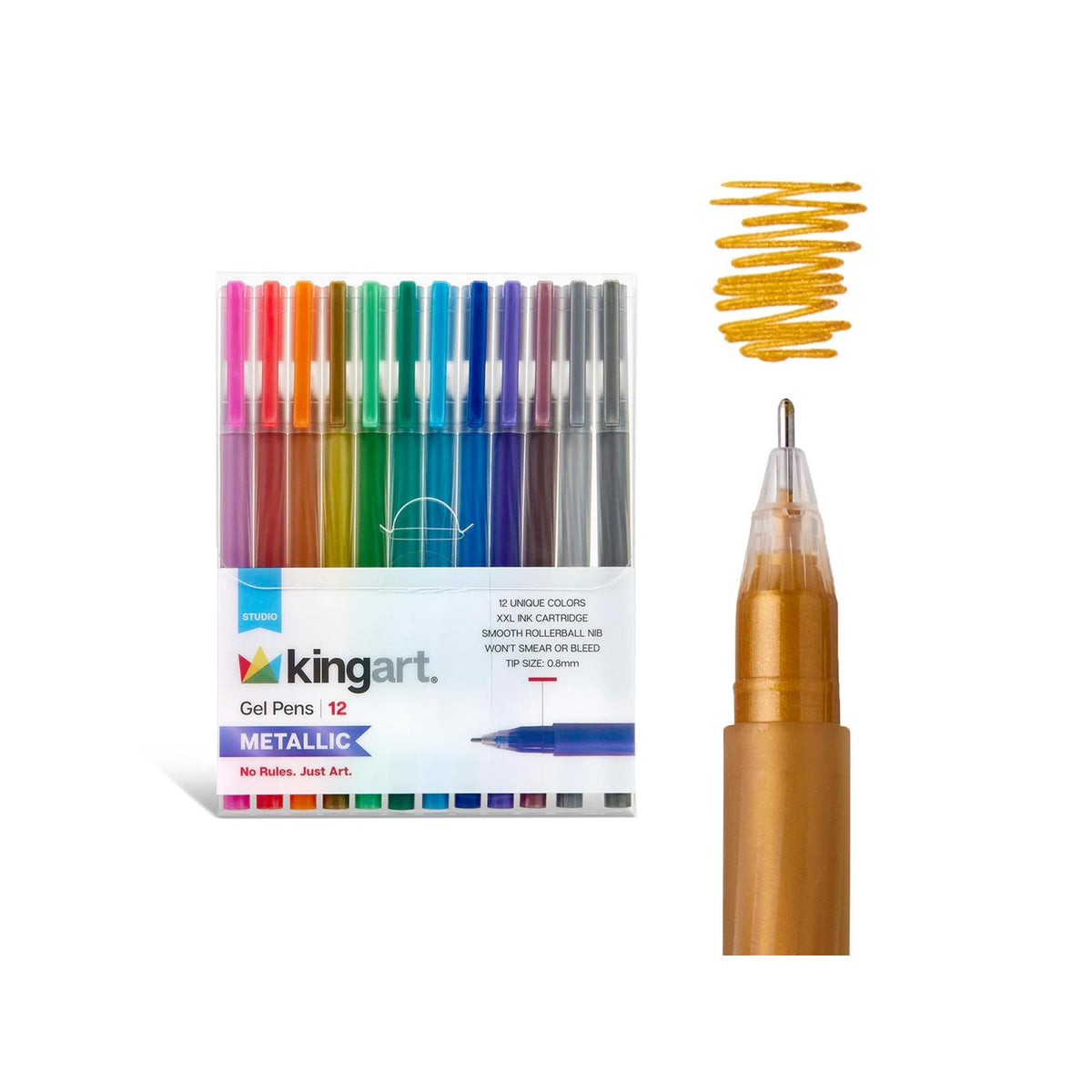 KINGART Writing Instrument, 12, Metallic