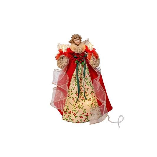 Kurt S. Adler Tree Topper, 9.0" X 6.0" X 14.5", Red & Green