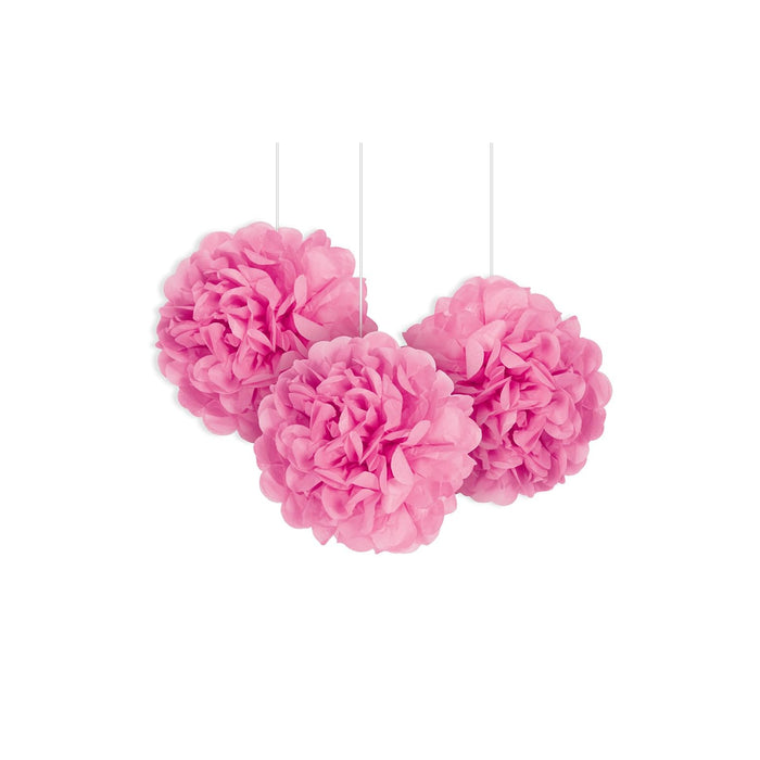 Unique Decorative Pom Pom, 9", Hot Pink