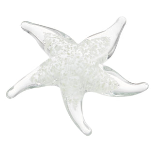 Danya B Sculpture, 1.4 x 6.1 x 5.75 inches, Clear With Blue Glow