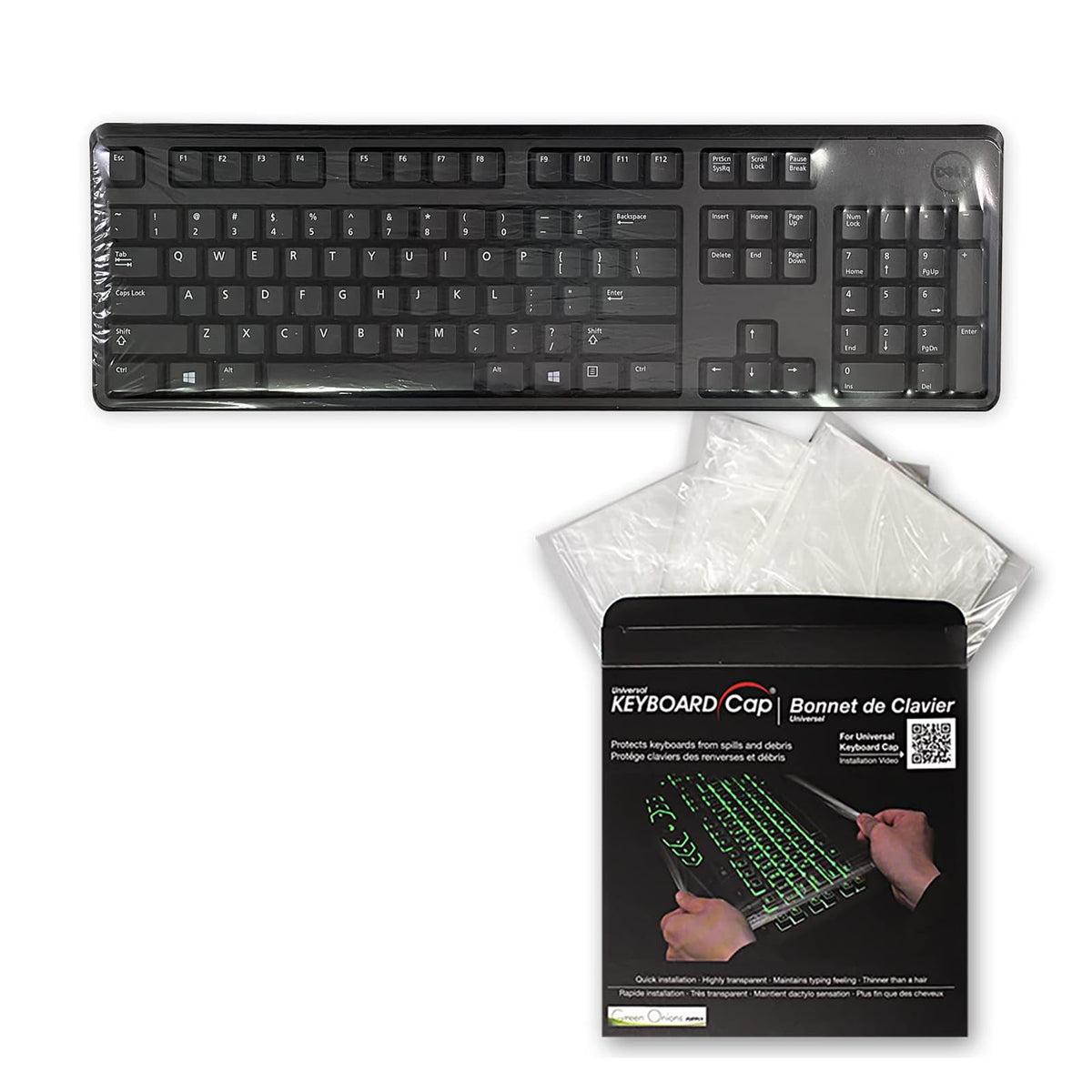 Green Onions Supply Electronic Device Skin, Standard Keyboard - 3 pack, Transpar