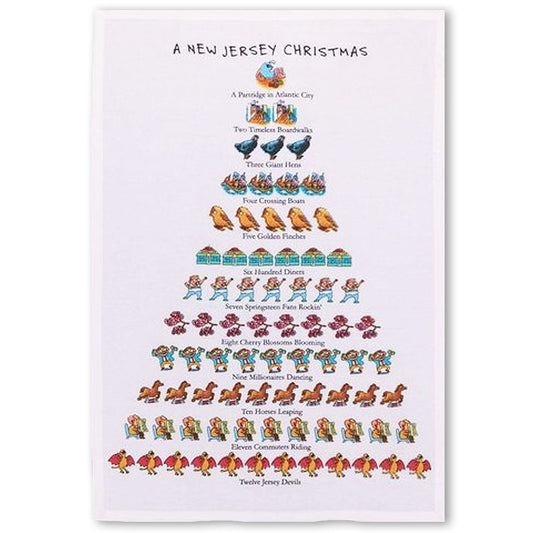 Peking Handicraft Mistletoe & Co. A New Jersey Christmas Kitchen Towel, 18" x 26"