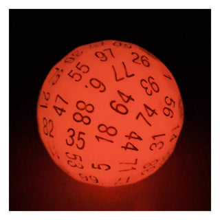 BESCON DICE Game Dice, 45MM, Glowing Red D100