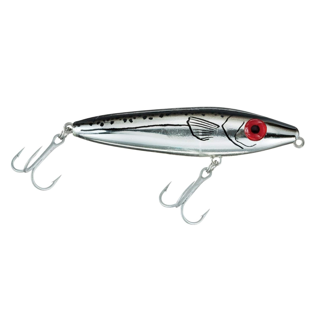 MirrOLure Fishing Hook, 4 Inch, 3/4 oz, Black Bk/Chrome