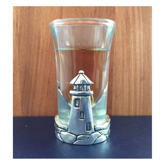 Basic Spirit Sailboat Pewter Shot Glass for Ocean Sea Beach Lover Home Bar, Stocking Stuffer, Party Favor or Gift
