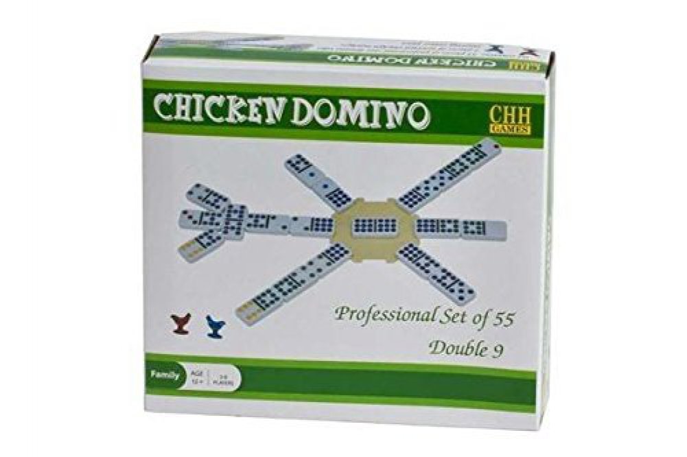 CHH Professional Color Dot Chicken Dominoes with Centerpiece & Marker