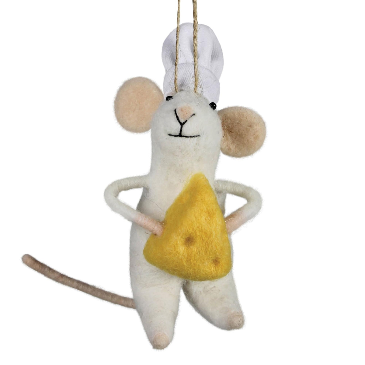 HomArt Hanging Ornament, 5-inch, Grey and Yellow