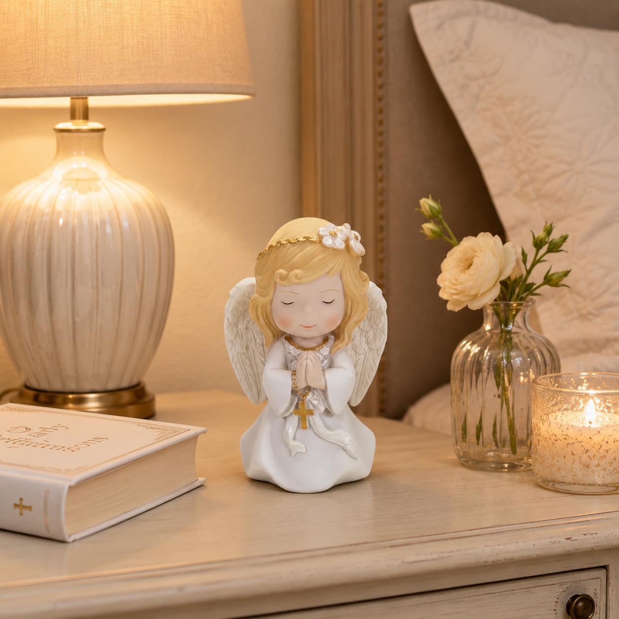 Comfy Hour 5 Inch First Communion Praying Angel Figurine, Keepsake