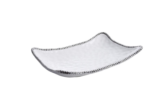 Pampa Bay Porcelain Rectangular Serving Platter Tray (White)