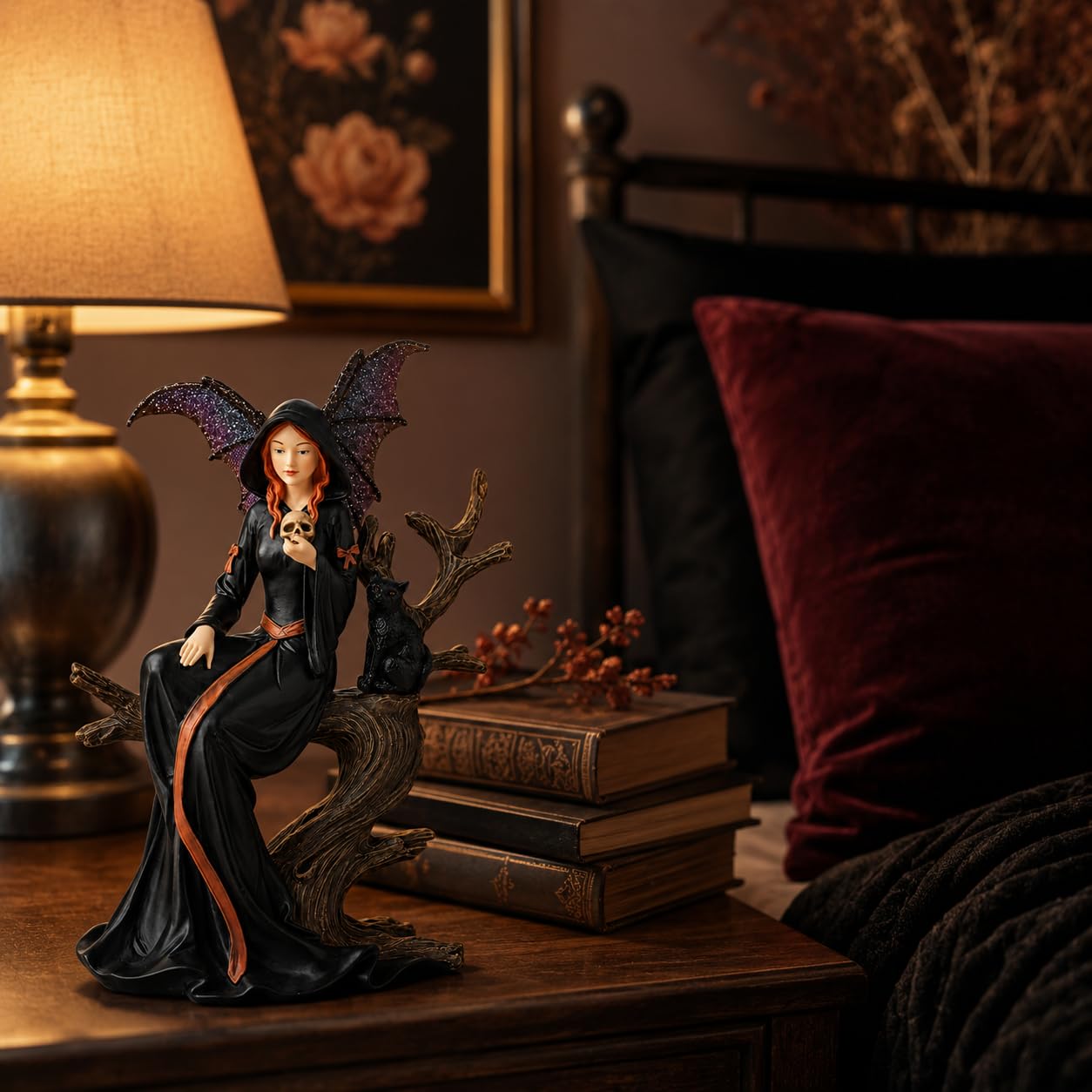 Comfy Hour 7.5 Inch Witch Figurine, Dark Fairy Statue