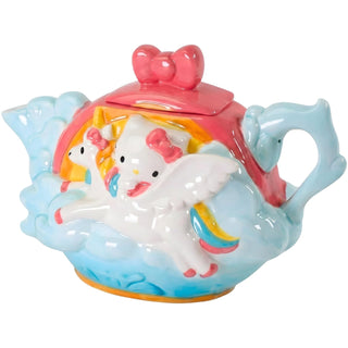 Blue Sky Clayworks Teapot, 10" x 4.75" x 7", Multicolor