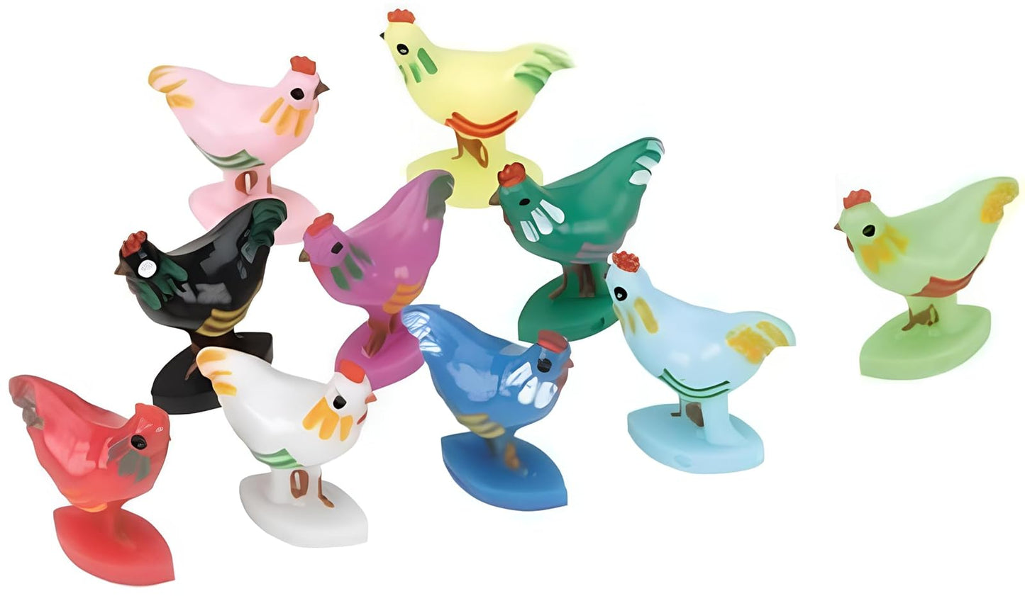 CHH Ckicken Markers for Chicken Dominoes, 10 Pieces, Assorted