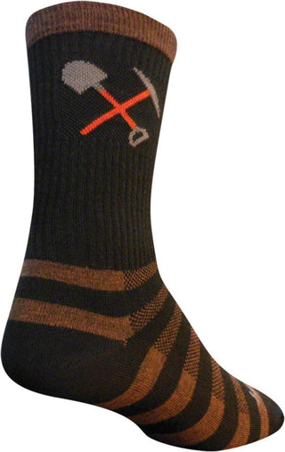 SockGuy, Trail, Wool Crew Sock, Sporty and Stylish, 6 Inches - Small/Medium