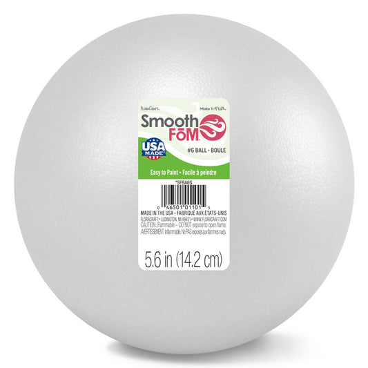 FloraCraft SmoothFoam Ball 5.8 Inch White