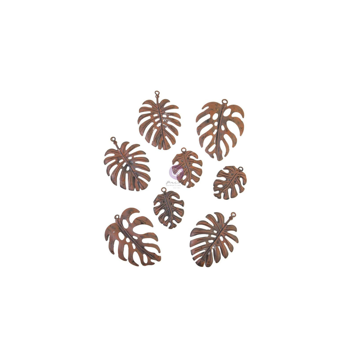 PRIMA MARKETING INC Charm, Mechanicals - Rusty Monstera - 8 Pcs, Mechanicals - R