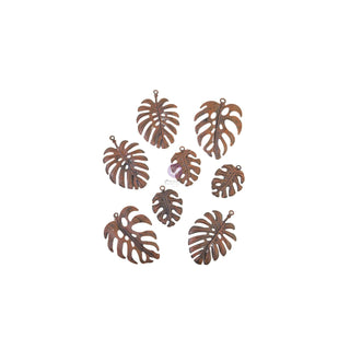 PRIMA MARKETING INC Charm, Mechanicals - Rusty Monstera - 8 Pcs, Mechanicals - R