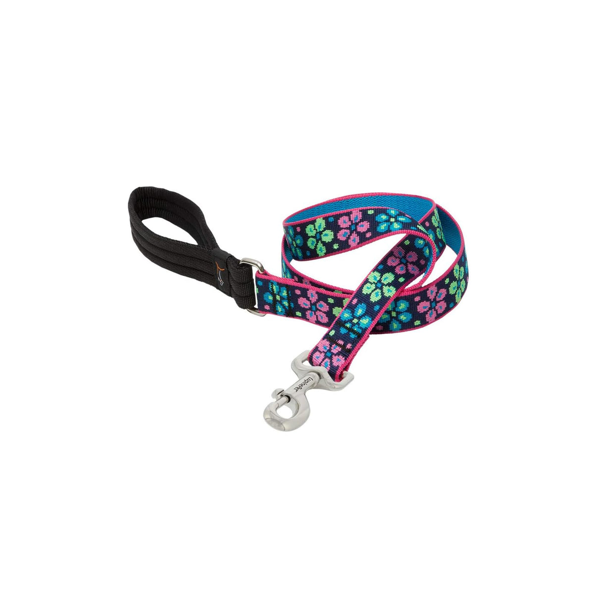 LupinePet Leash, 1" wide; 4-ft long, Flower Power