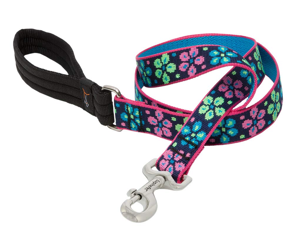 LupinePet Leash, 6 Foot (Pack of 1), Flower Power