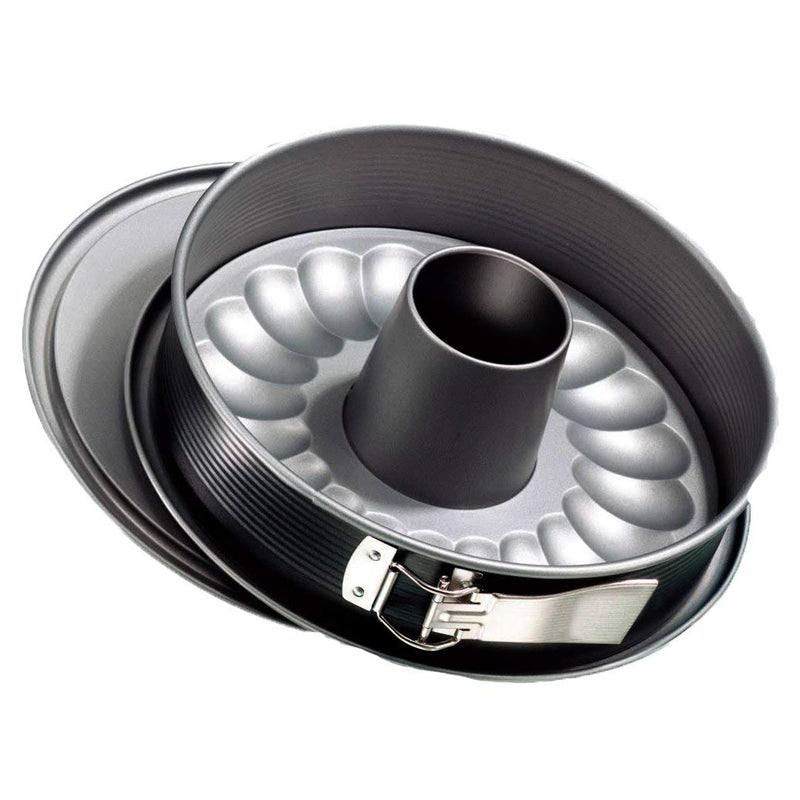 Zenker "Energy" Springform With Flat and Tubular Base, Anthracite Silver, 10.24"