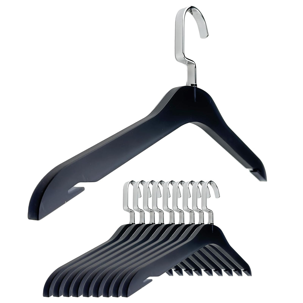 Designstyles Clothes Hanger, Matte Black and Chrome
