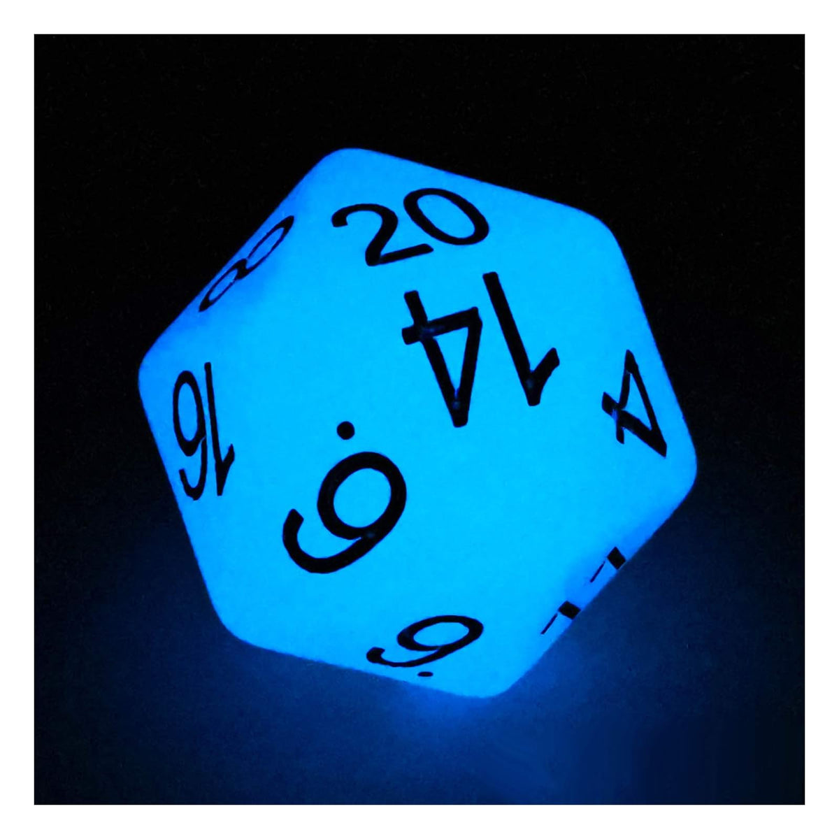 BESCON DICE Game Dice, 38MM, Blue Glow in Dark