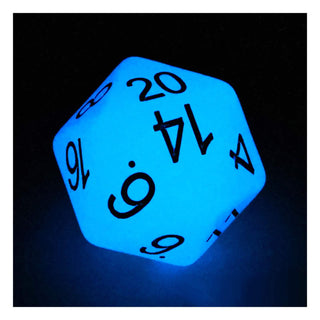 BESCON DICE Game Dice, 38MM, Blue Glow in Dark
