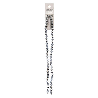 John Bead Craft Bead, 6mm, Transparent Half Silver Iris