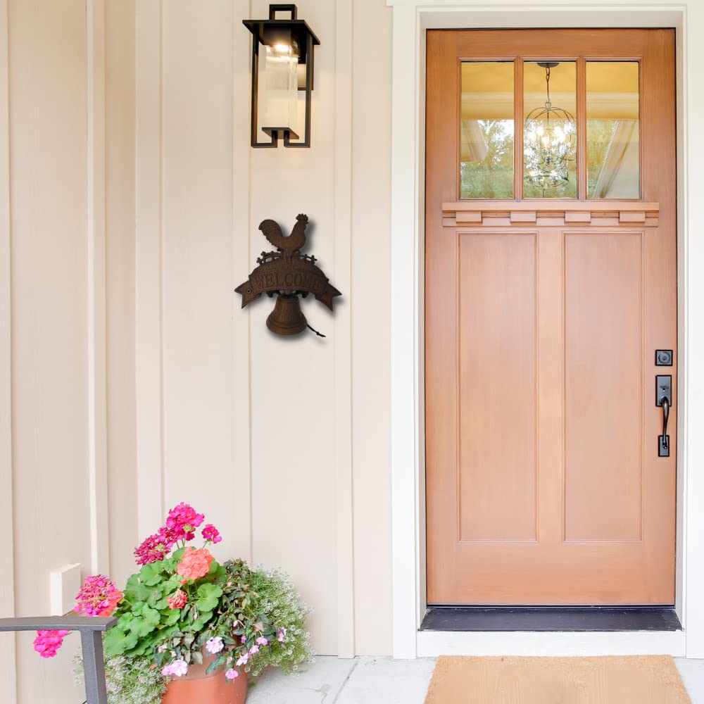 Comfy Hour 7" Cast Iron Rooster Doorbell