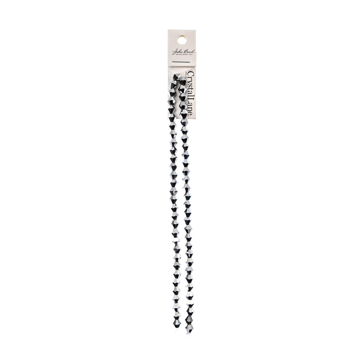 John Bead Craft Bead, 6mm, Opaque Silver Iris