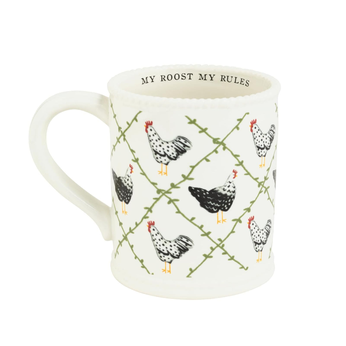 Mud Pie Drinking Cup, 15 Ounces, White