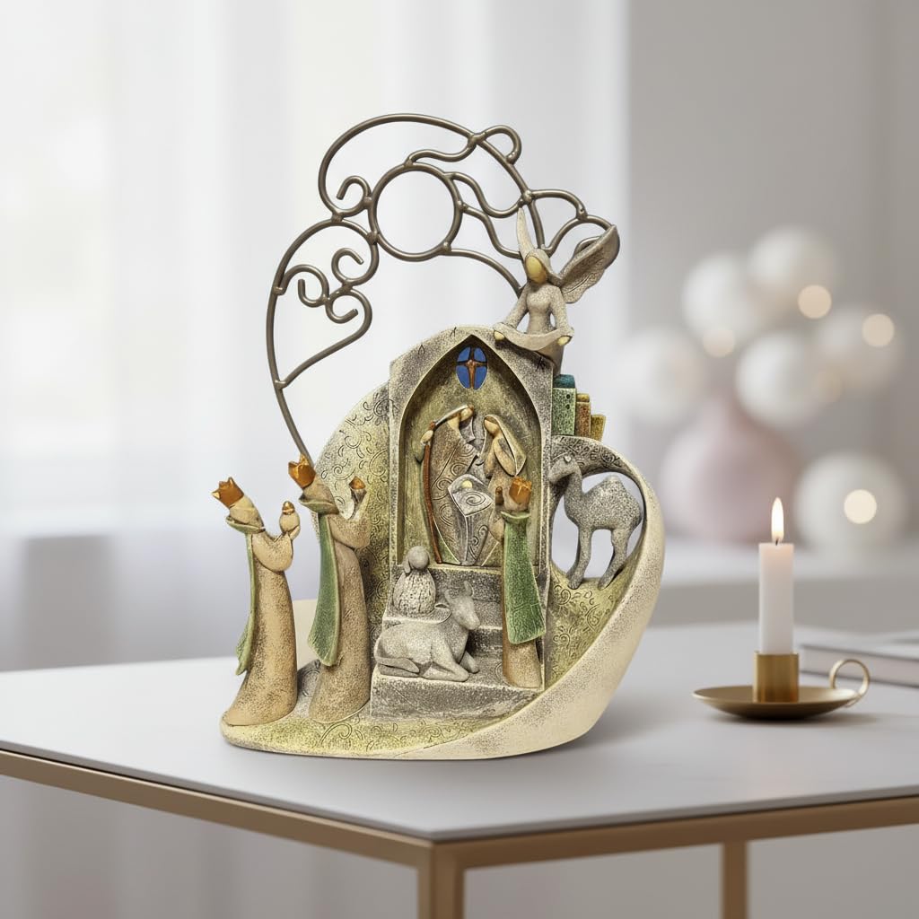 Comfy Hour The Story of Jesus Nativity Scene Collection Holy Family Christmas Nativity Scene Figurine, Small, Resin Stone