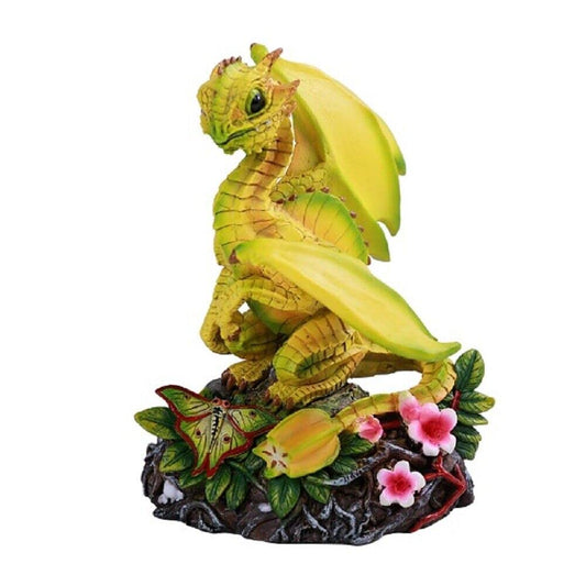 Pacific Trading Giftware PT Starfruit Flower Small Dragon Home Decorative Resin Figurine