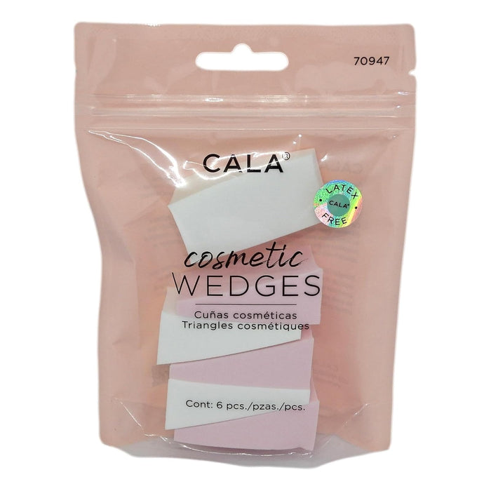 Cala Cosmetic Sponge, 6 Count (Pack of 1), Pink