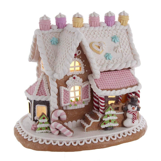 Kurt Adler Adler 9-Inch LED Lights Gingerbread House, Multi