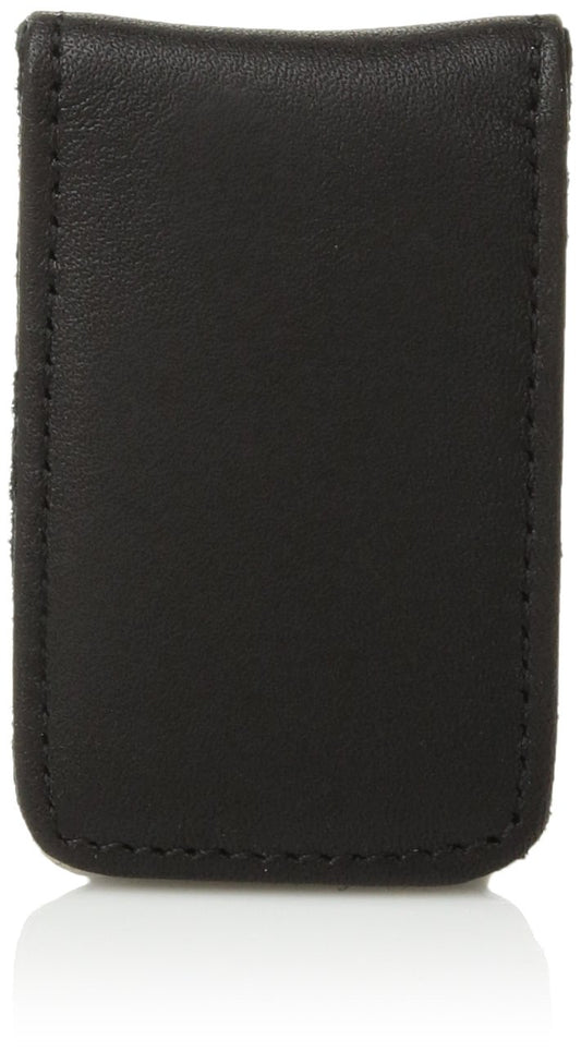 Royce Leather Magnetic Money Clip in Leather with Suede Lining, Black, One Size