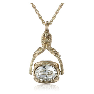 1928 Jewelry Company Necklace, 30" Rope Chain With Lobster-Claw Clasp, Crystal