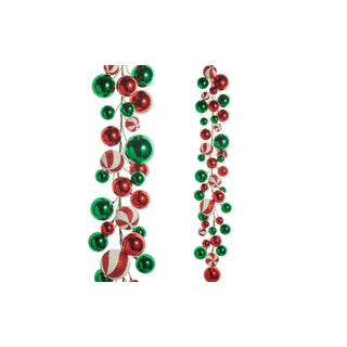 RAZ Imports Garland, 4' long, Red, Green, Pink