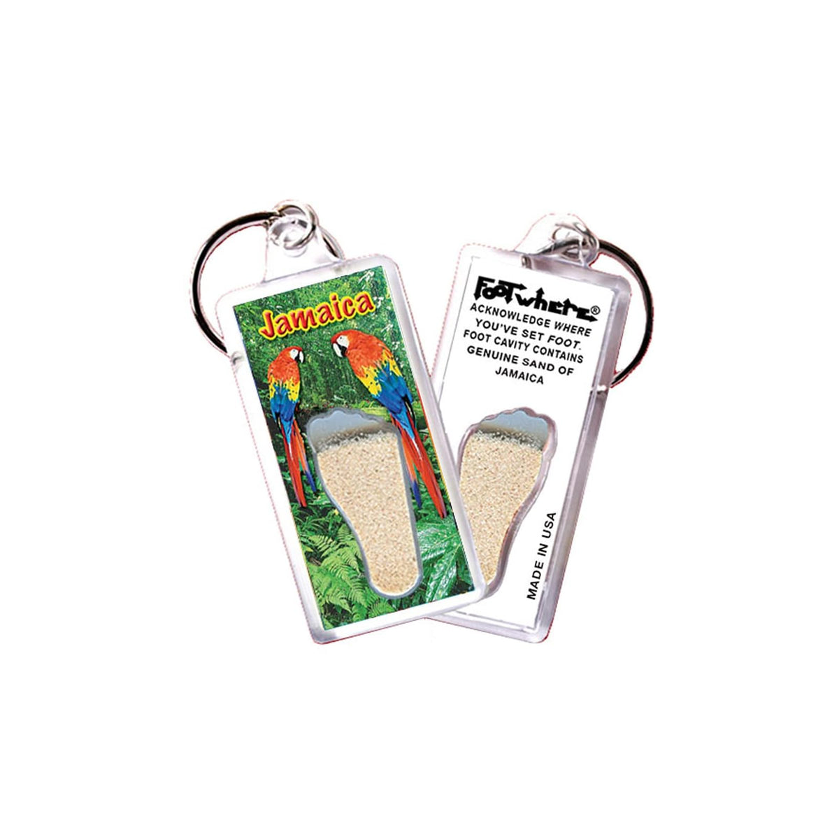 FootWhere Keychain, Small, Jm103 - Macaws