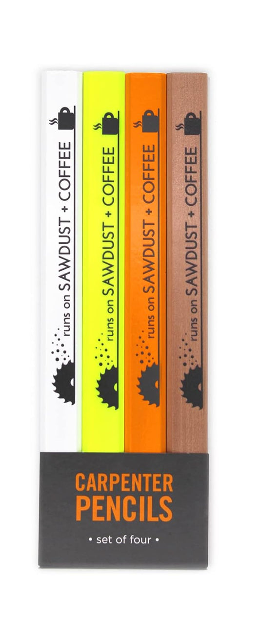 Snifty SPP4005 Sawdust and Coffee Carpenter Pencil, Set of 4