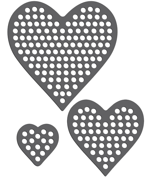 Rhinestone Genie Hearts 005 Magnetic Rhinestone Template, Black