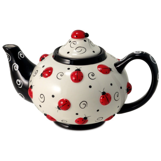 burton + BURTON Ladybug With Swirls Teapot For Kitchen Decor And Teas