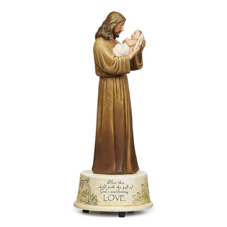 Joseph's Studio by Roman - Jesus Loves Me Musical, Children's Gifts, 8.75" H, Resin and Stone, Decorative, Collection, Durable, Long Lasting, Wind-Up, Plays Jesus Loves Me