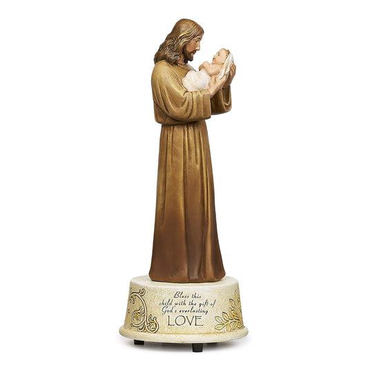 Joseph's Studio by Roman - Jesus Loves Me Musical, Children's Gifts, 8.75" H, Resin and Stone, Decorative, Collection, Durable, Long Lasting, Wind-Up, Plays Jesus Loves Me