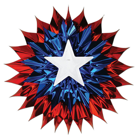 Beistle Patriotic Fan-Burst (red, white, blue) Party Accessory (1 count) (1/Pkg)
