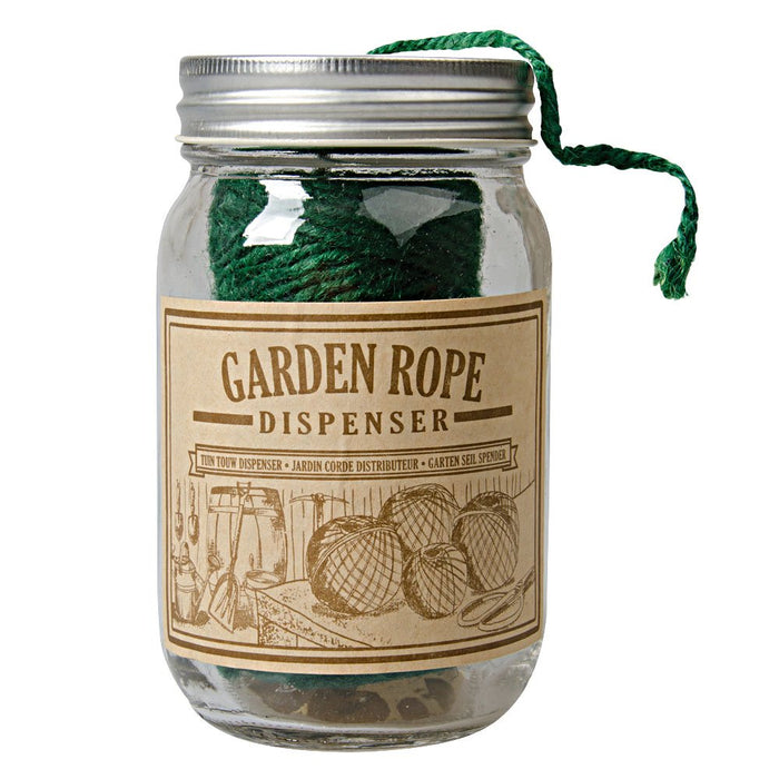Esschert Design Green Garden Twine in a Jar Dispenser