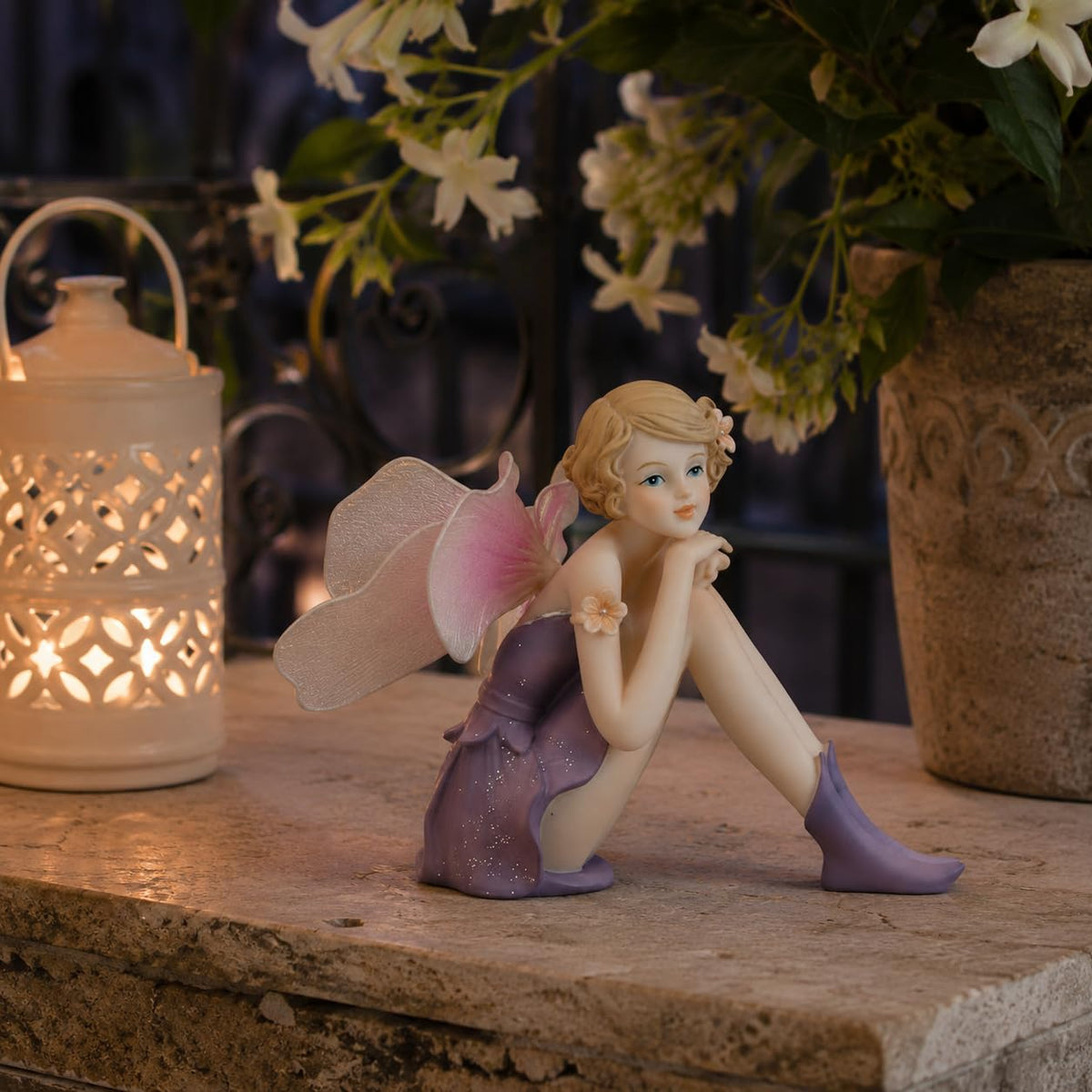 Comfy Hour Figurine, 3.8", Violet and Pink