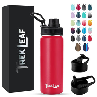 Trek Leaf Bottle, 18 Ounces, Red