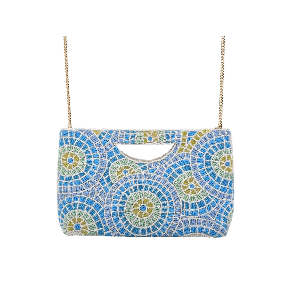 Bamboo Trading Handbag, 10 inches x 7 inches, Blue