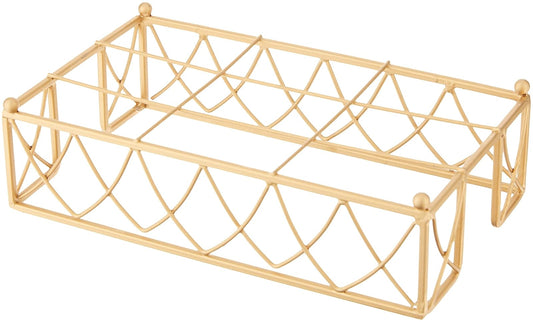 Boston International Arch Design Guest Towel Napkin Holder Caddy, 9 x 5.25-Inches, Matte Gold
